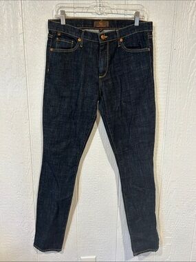 George Marciano Women’s Straight Leg Jeans in Dark Blue Denim